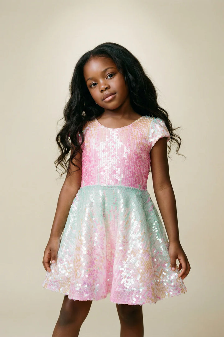 Sorbet Swirl Skater Dress (Size 5-6)