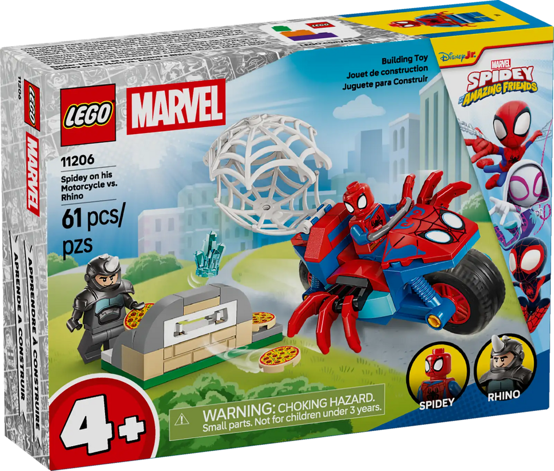 Lego® Marvel Spidey on his Motorcycle vs. Rhino