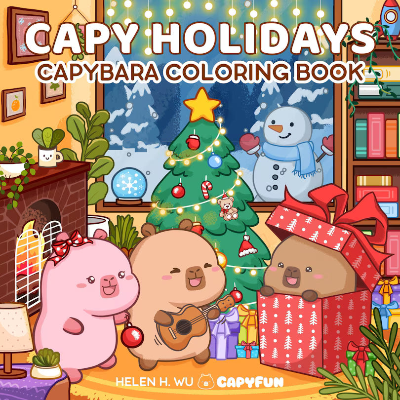 Capy Holidays: Capybara Coloring Book
