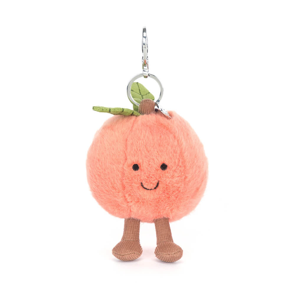 Jellycat Amuseables Peach Bag Charm LIMIT OF ONE PER CUSTOMER