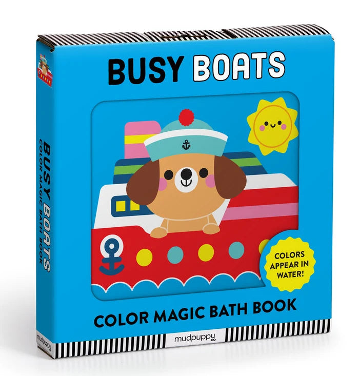 Busy Boats Colour Magic Bath Book