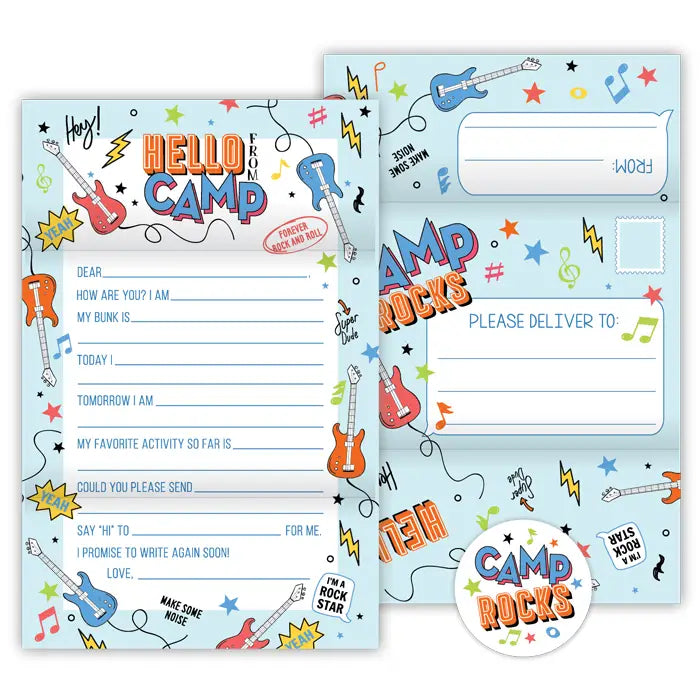 Blue Hello from Camp Fill-In Electric Guitars Fold N Seal