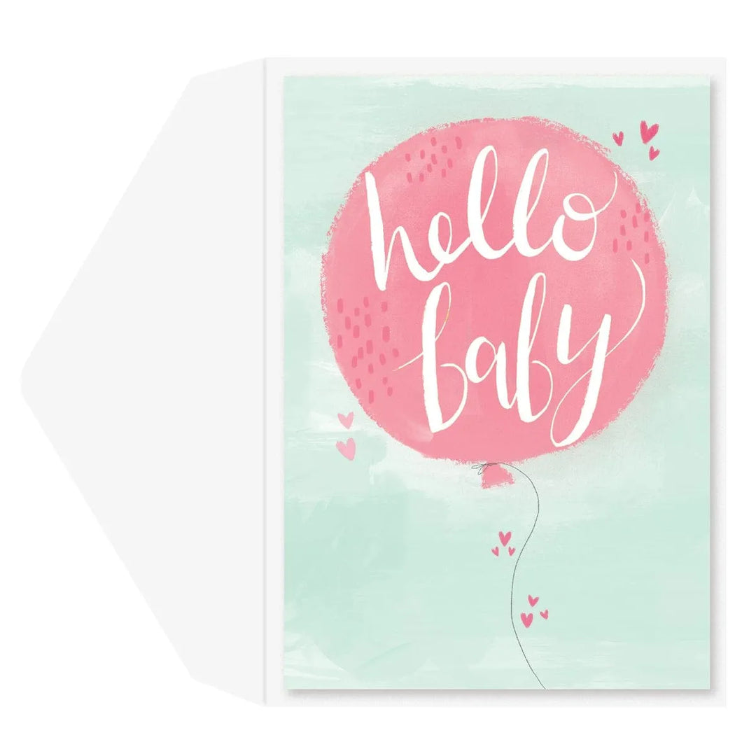 Hello Baby Balloon New Baby Card