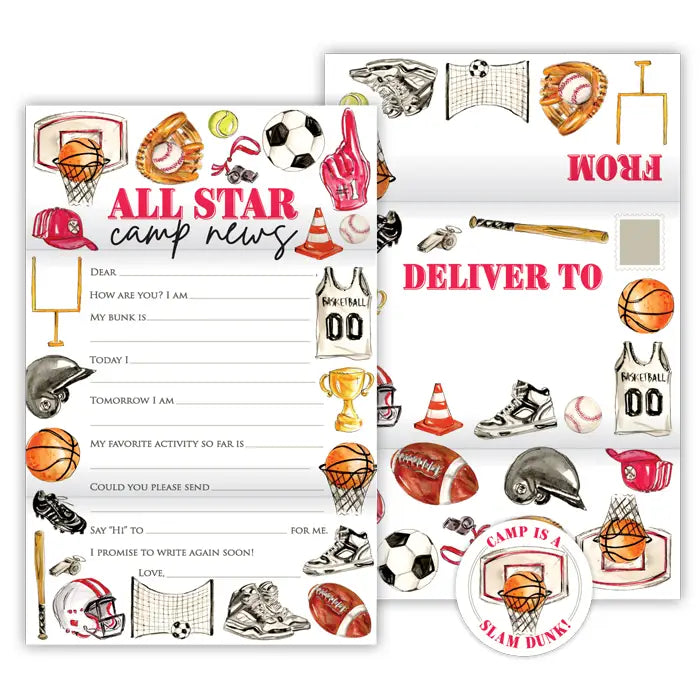 All Star Camp News Sports Fill-In Fold N Seal