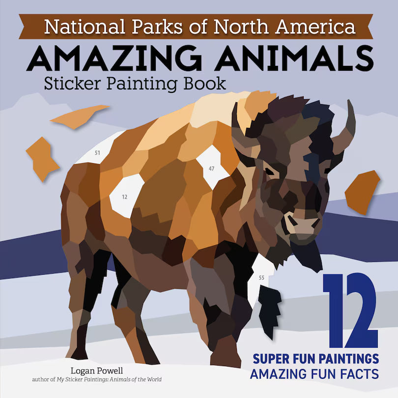 National Parks of North America AMAZING ANIMALS Sticker Painting Book