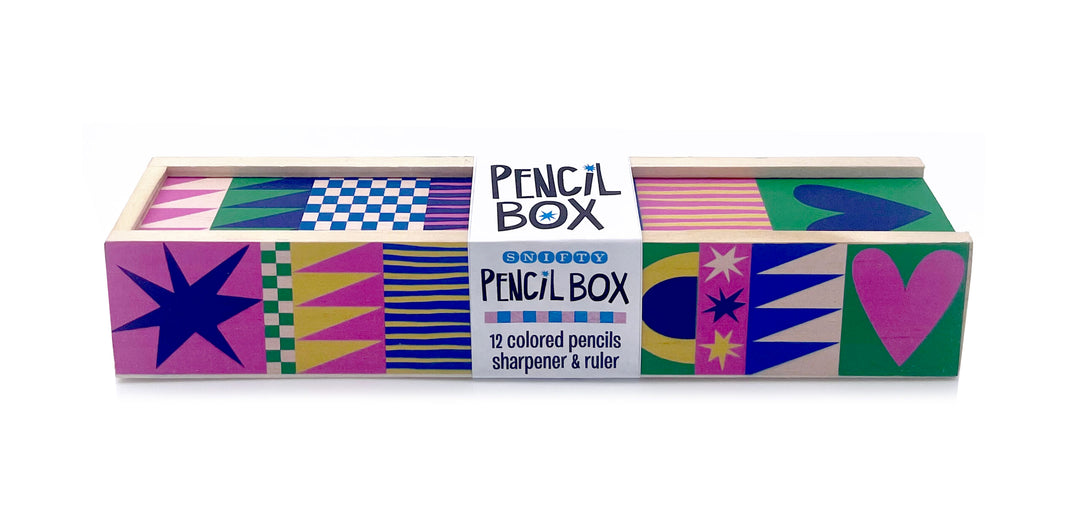 GEO LOVE Pencil Box + Coloured Pencils