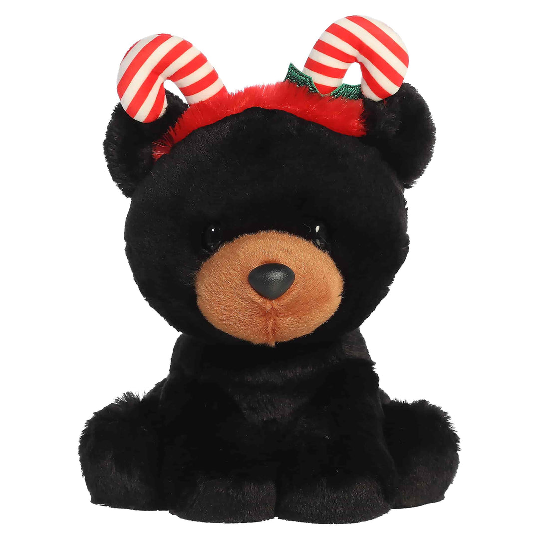 Aurora® - Biggie Black Bear™ 7" Holiday Cheer™ Plush