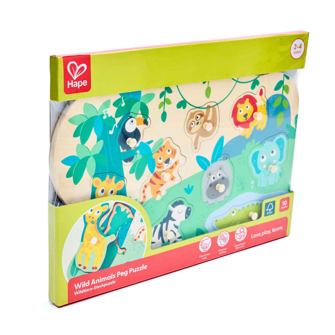 Hape Wild Animals Peg Puzzle