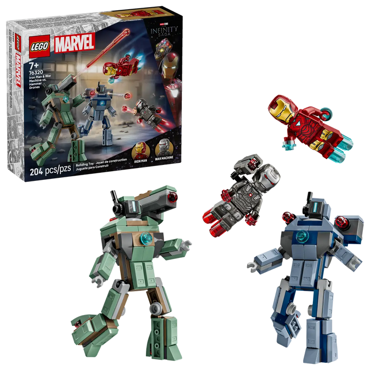 LEGO® Marvel Iron Man & War Machine vs. Hammer Drones