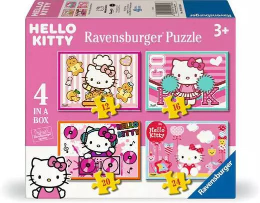 Ravensburger Hello Kitty: Dream Big, Sparkle More! 4 In A Box - 12, 16, 20, 24 pc Puzzle