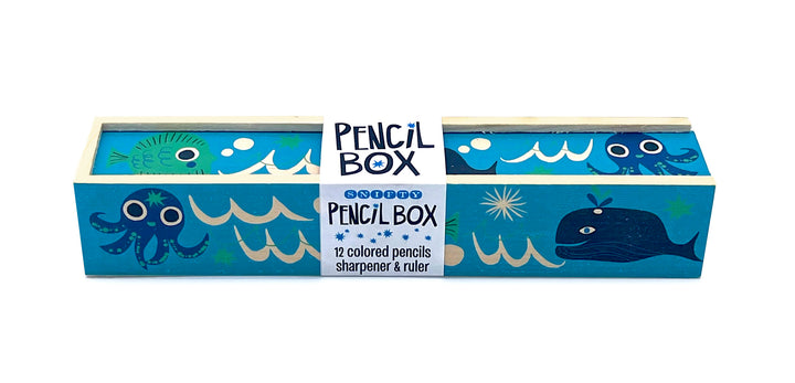 Ocean Friends Pencil Box + Coloured Pencils