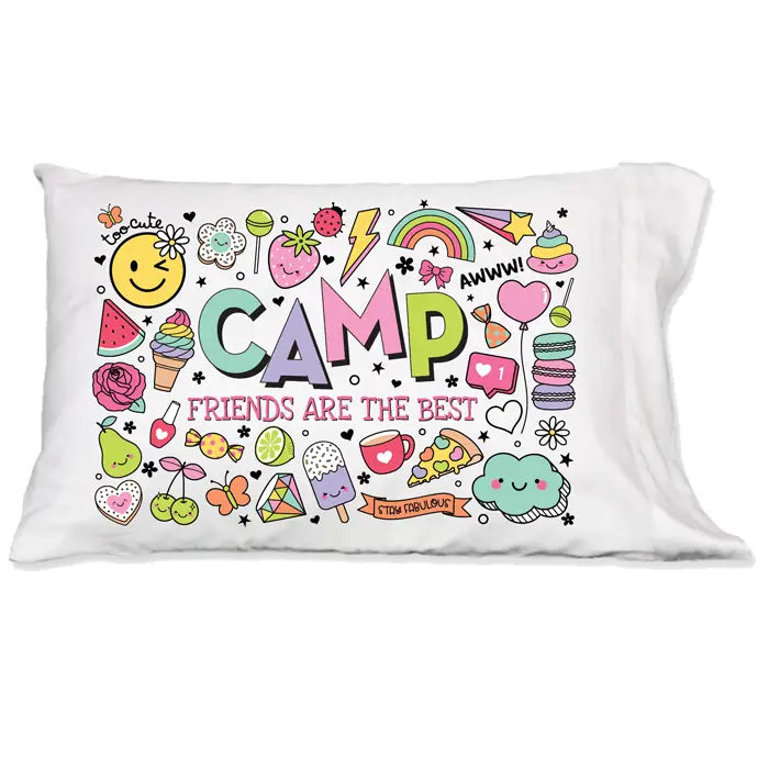 Camp Friends Are the Best Camp Icons Pillowcase