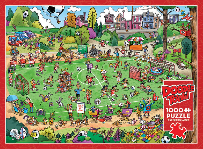 Cobble Hill DoodleTown: Offside Antics 1000 Piece Puzzle