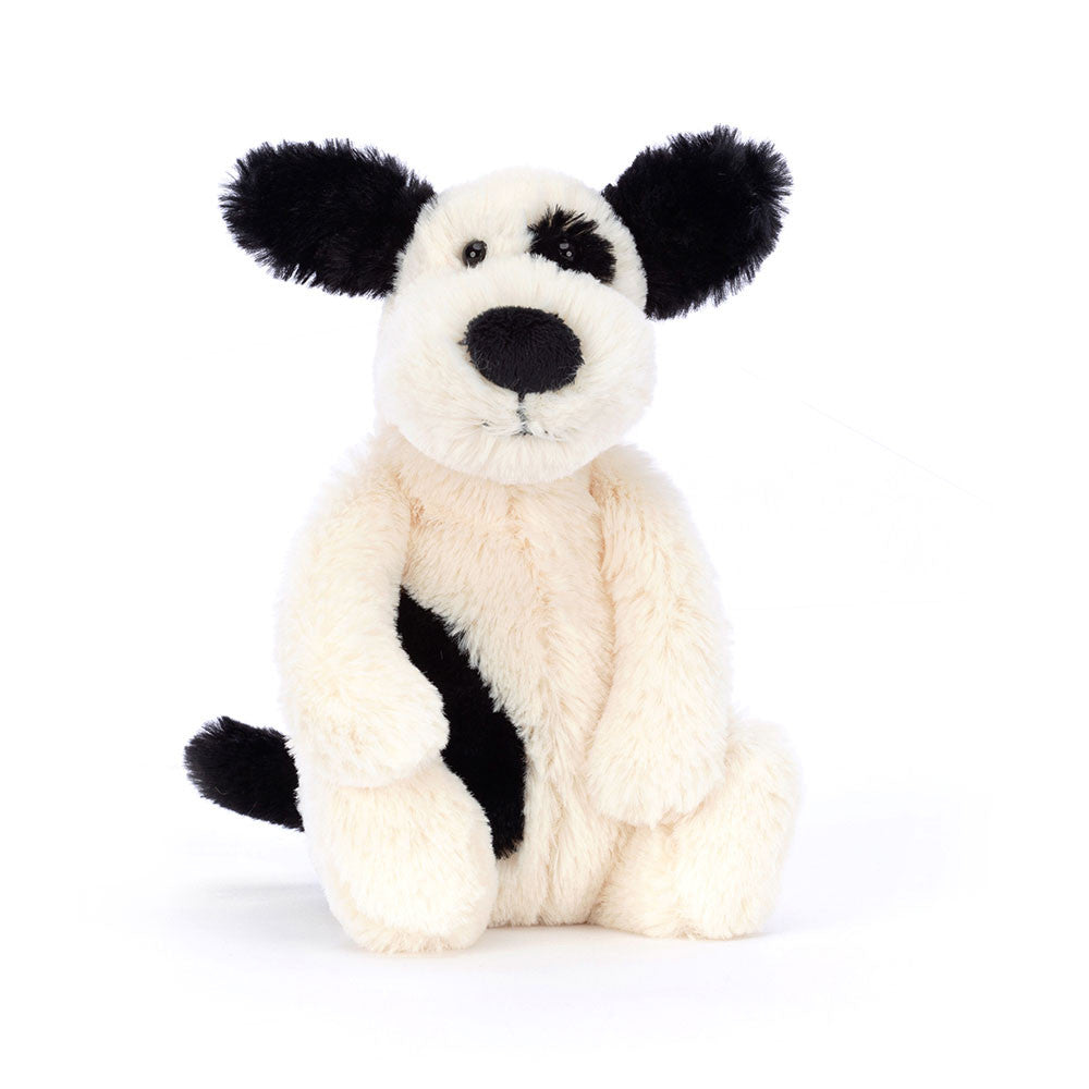 Jellycat Rufferty Bashful Black &amp; Cream Puppy (Little) LIMIT OF ONE PER CUSTOMER