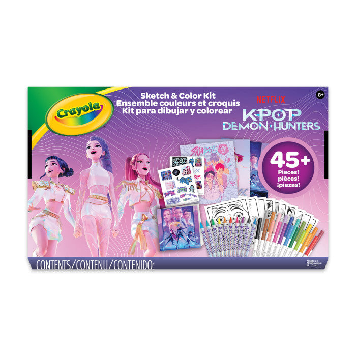 Crayola K-Pop Demon Hunters Sketch &amp; Colour Art Kit