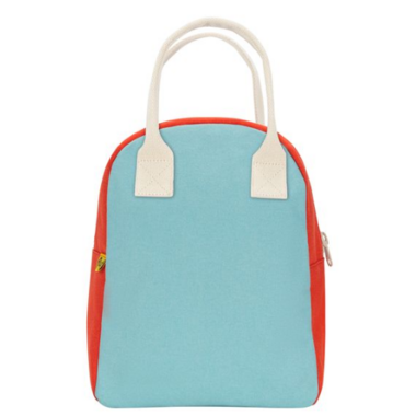 Fluf Ice Pop(Sky Blue/Red) Zipper Lunch Bag