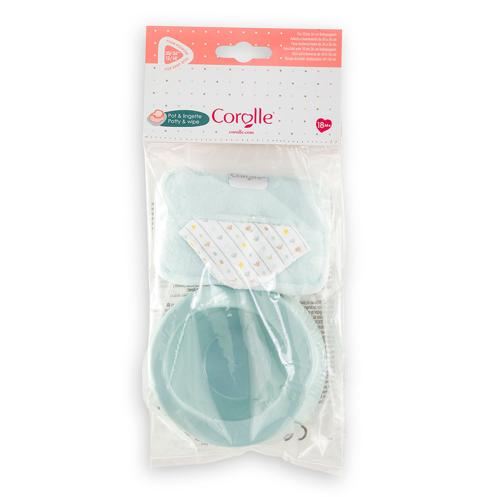 Corolle Accessories - Potty and Wipe for 12/14" Baby Doll