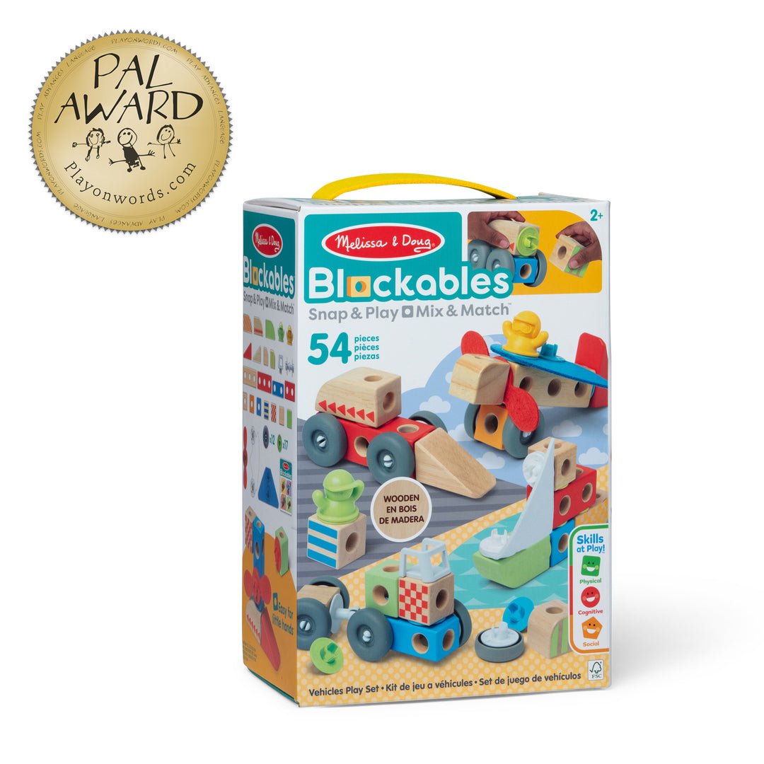 Melissa & Doug Blockables Vehicles Play Set