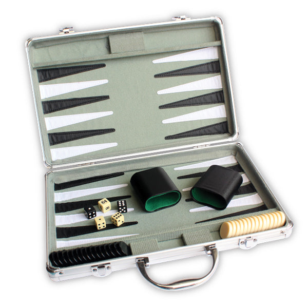 Backgammon 15" Set with Aluminum Case