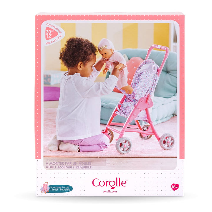Corolle Flowered Stroller for 12" Doll