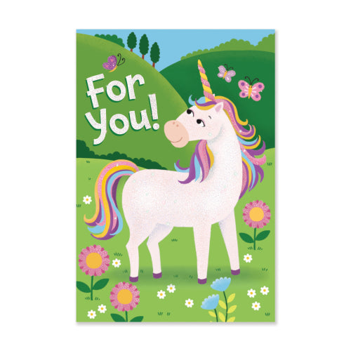 Rainbow Unicorn Enclosure Card