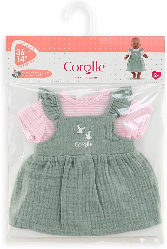 Corolle Baby Doll Ruffle Dress & T-Shirt for 14" Doll