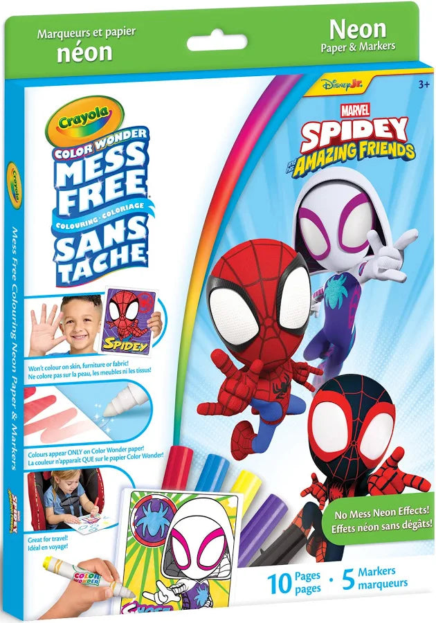 Crayola Colour Wonder Mess-Free Neon Paper &amp; Markers Kit - Spidey &amp; His Amazing Friends (Copy)
