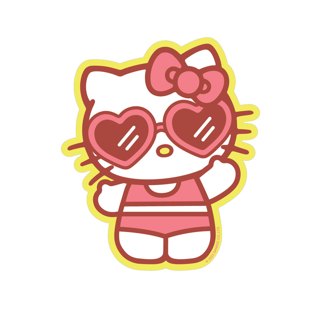 Pipstickers Hello Kitty Sunbathing Vinyl