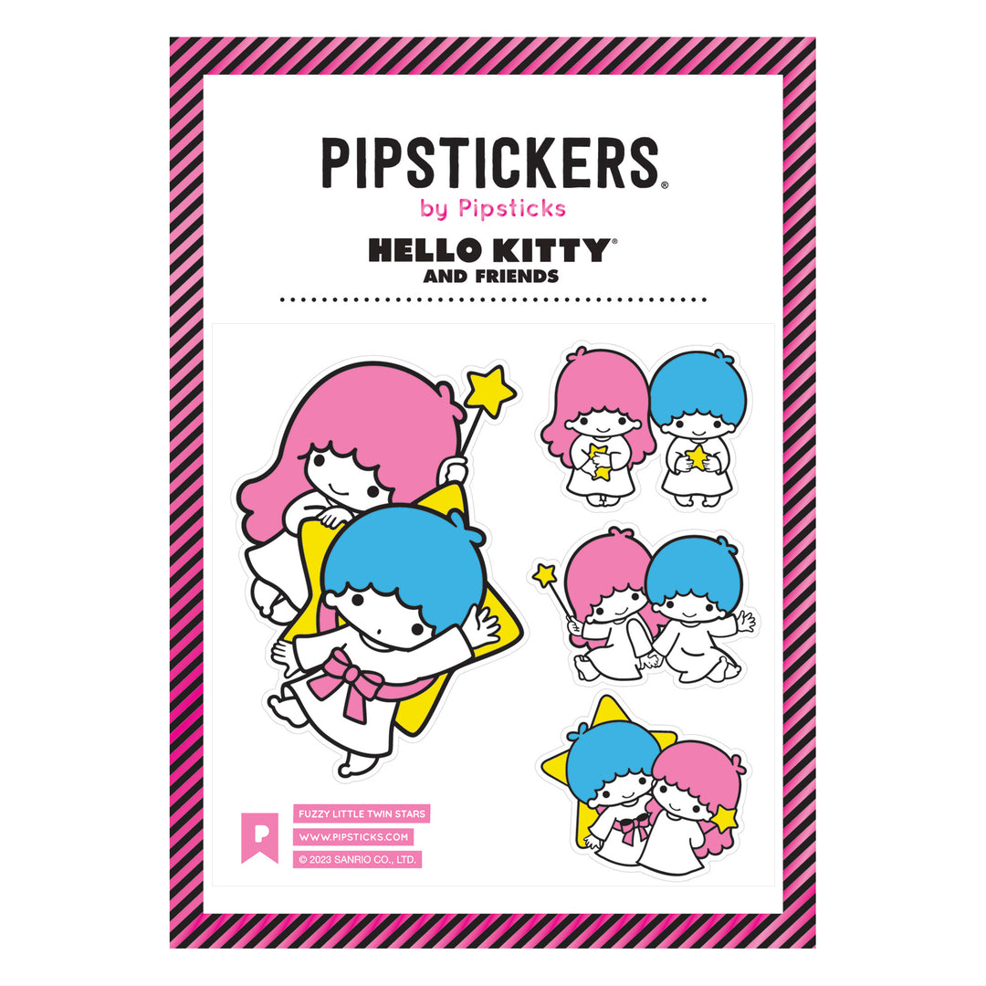 Pipstickers Fuzzy Little Twin Stars