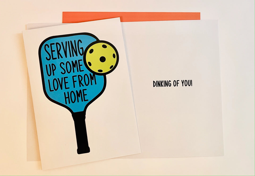Summer Camp Greeting Card - Serving Up Some Love from Home (Pickleball)