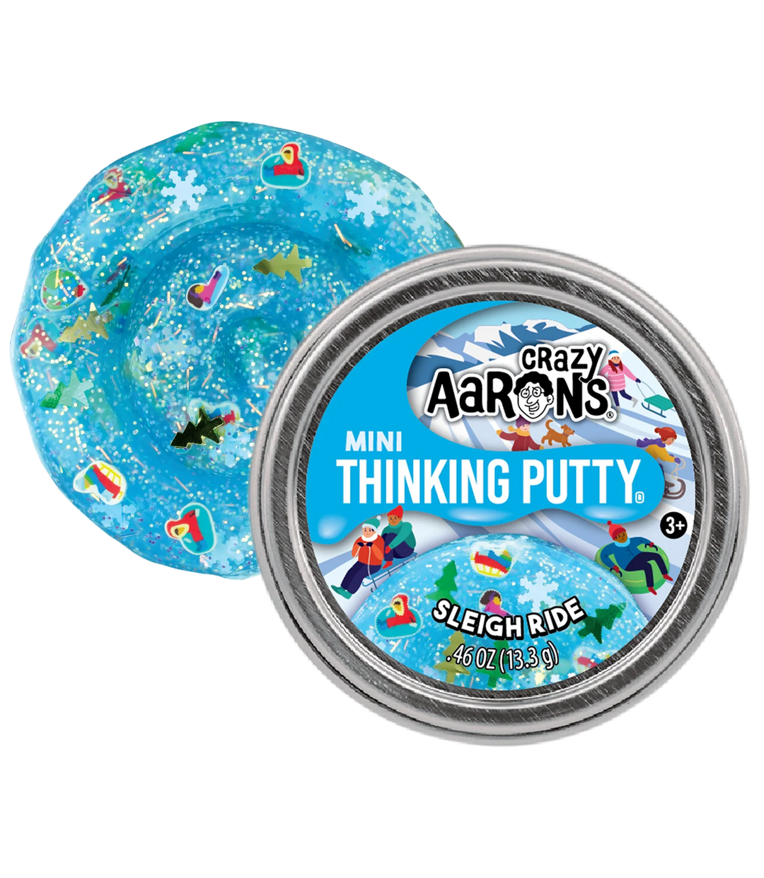 Crazy Aarons Thinking Putty Mini Tin - Holiday/Winter Styles Assorted 2025