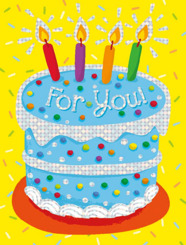 Blue Cake Enclosure Card