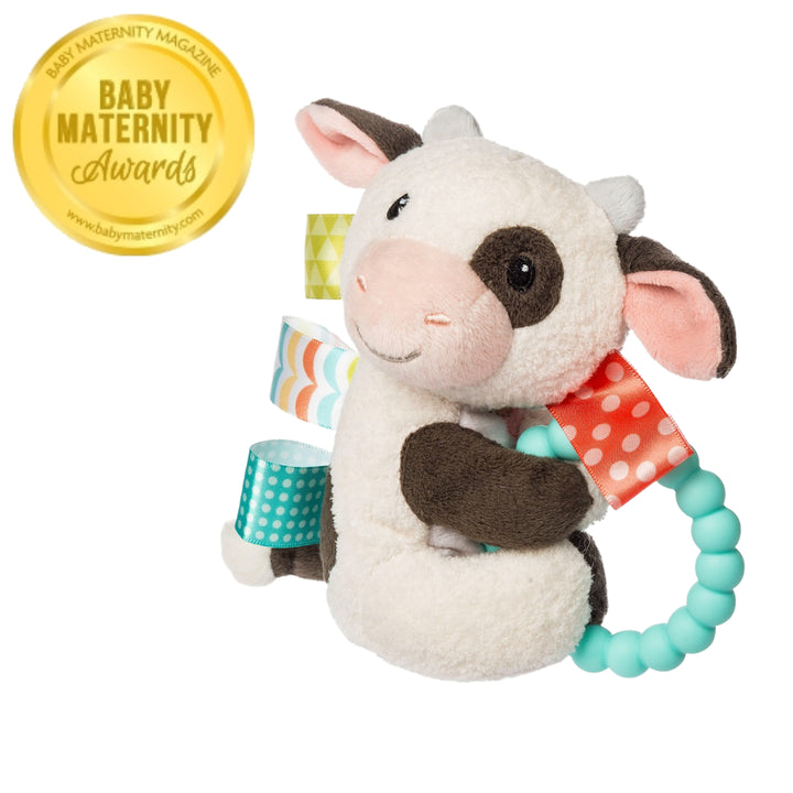 Mary Meyer Taggies Buttercup Cow Teether Rattle – 6″