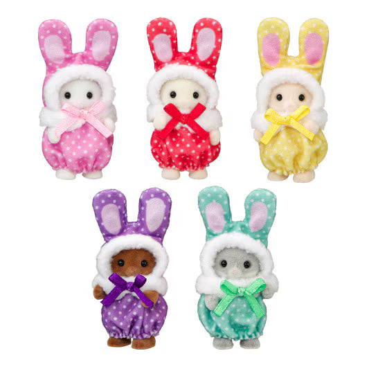 Calico Critters Cutie Collectibles -Colourful Bunny Costume Babies