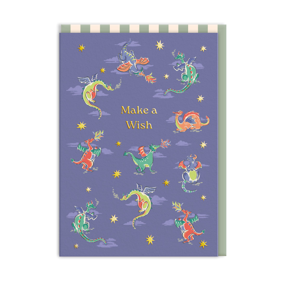 Make A Wish Dragons Greeting Card