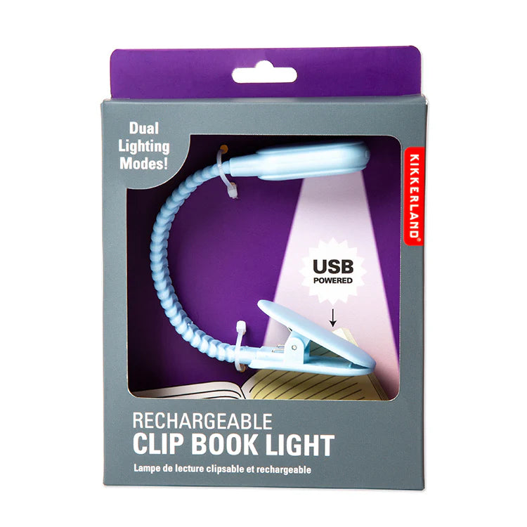 Rechargable Clip Blue Book Light