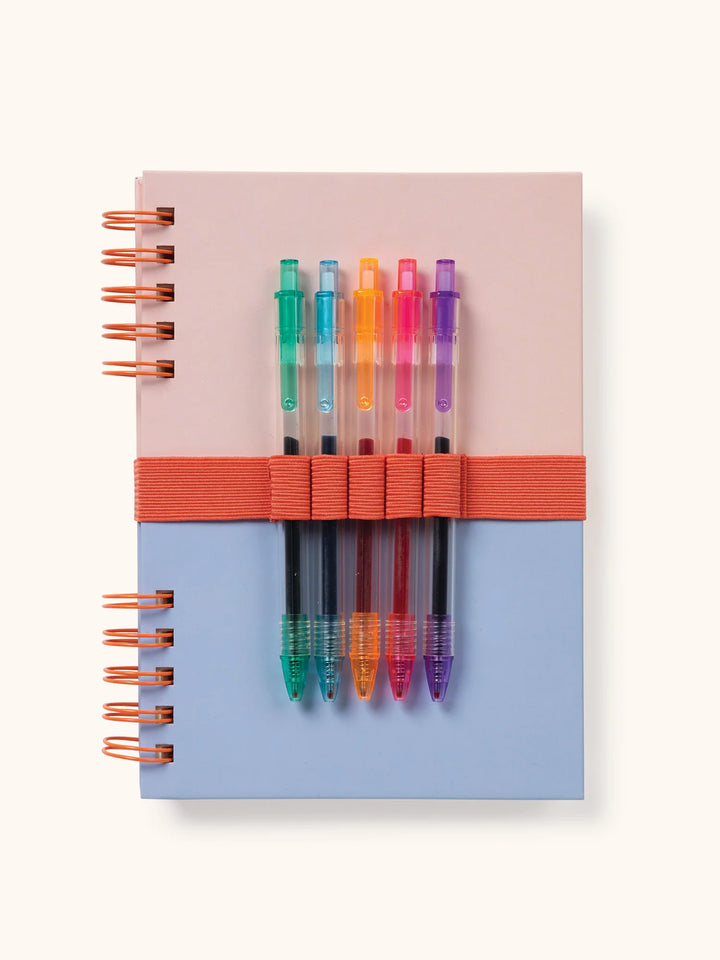 Coral & Salt Water Harper Split-Spiral Notebook & Pen Set