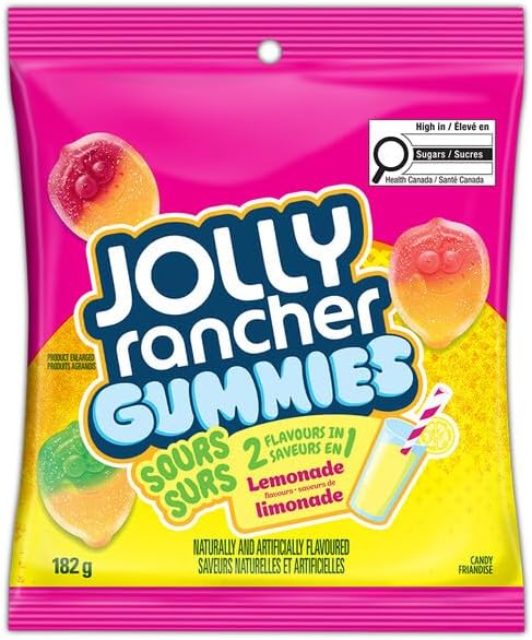 Jolly Rancher Gummies Sours Lemonade 182g