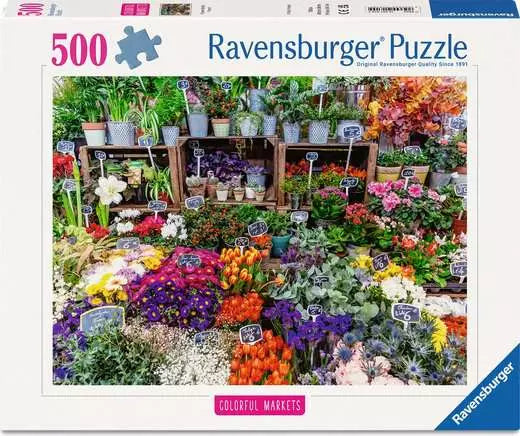 Ravensburger Flower Market, France 500pc Jigsaw Puzzle