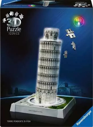 Ravensburger 3D Iconics:  Leaning Tower of Pisa with Light