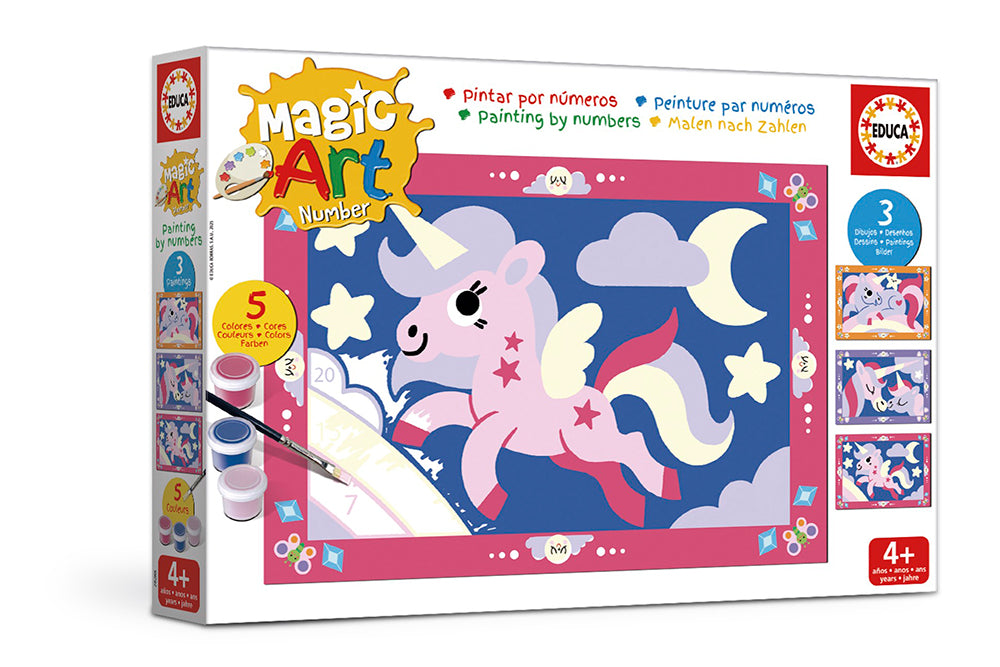 Educa - Number Art +4 Unicorns