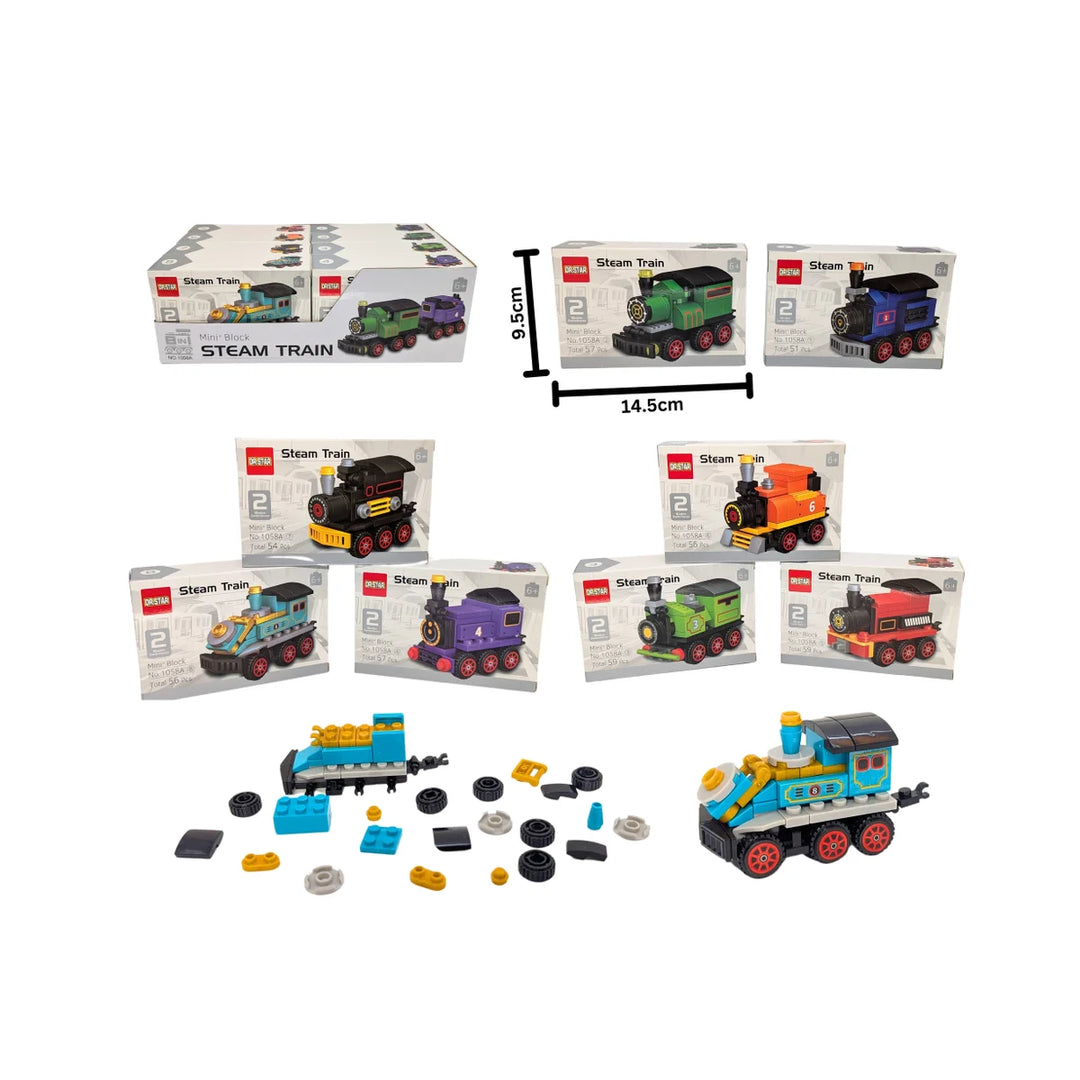 Steam Train Building Blocks Assortment