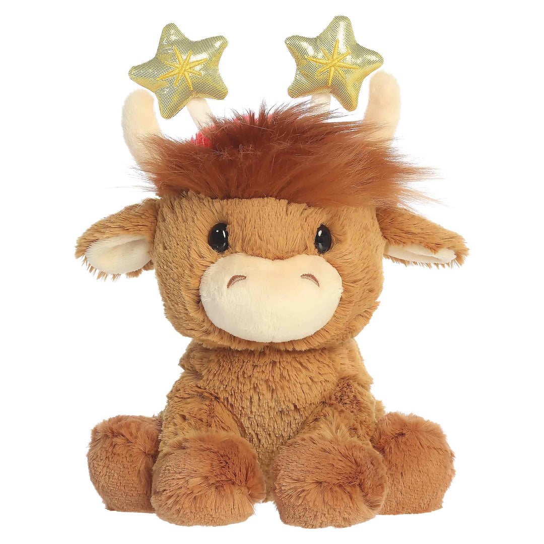 Aurora® Scott Highland Cow™ 7" Holiday Cheer™ Plush