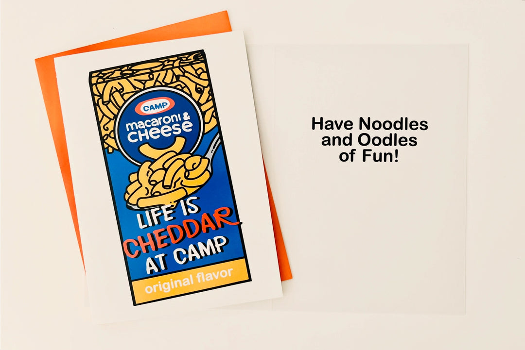 Summer Camp Greeting Card - Camp Macaroni & Cheese