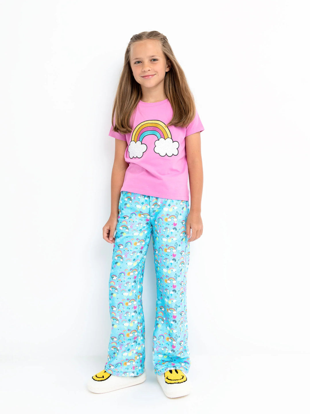 Preppy Goose Rainbow Plush Loungewear Pant