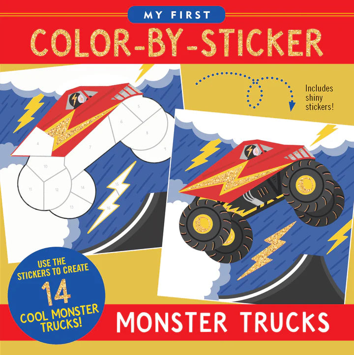Monster Trucks My First Color-By-Sticker Book