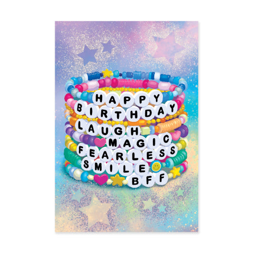 Friendship Bracelet Birthday Enclosure Card