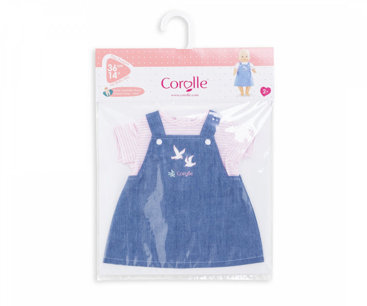 Corolle Striped Pink T-Shirt & Dress For 14" Doll