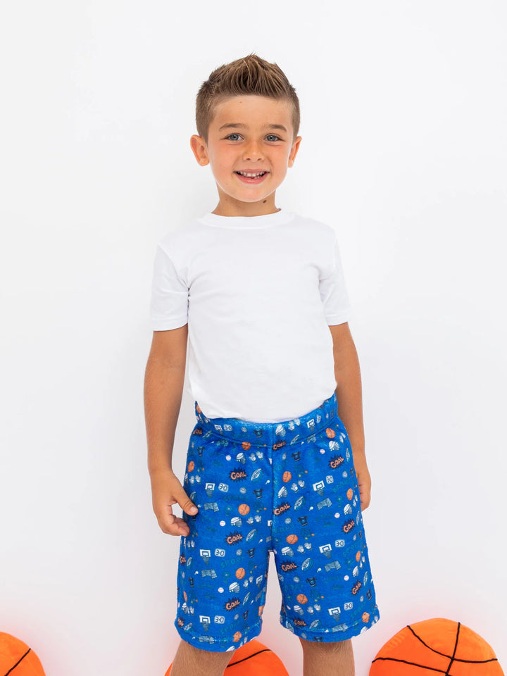 Preppy Goose Boy's Sports Plush Lounge Shorts