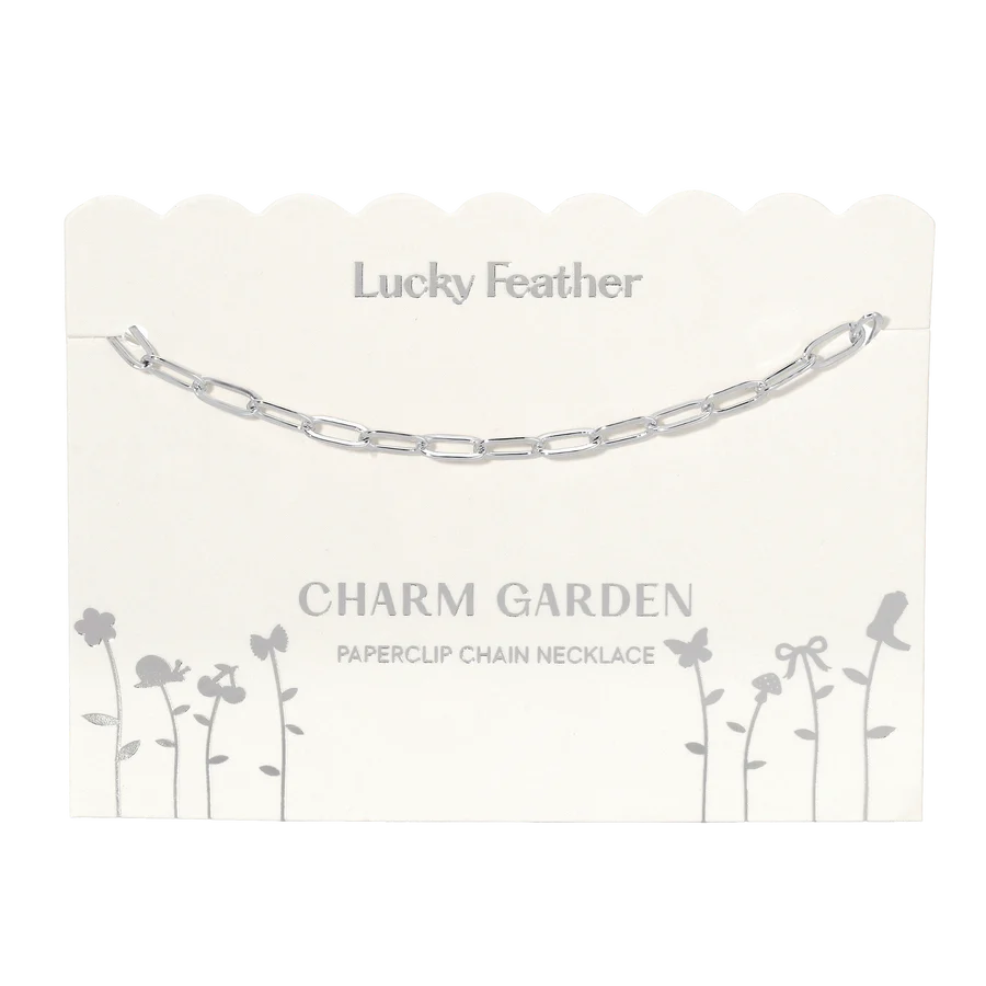Charm Garden - Silver Paperclip Chain (18-20 in)